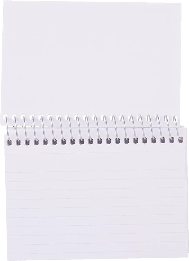 Mead Index Cards, 3" x 5", Ruled Front, Blank Back, 50 Cards, White (63130)