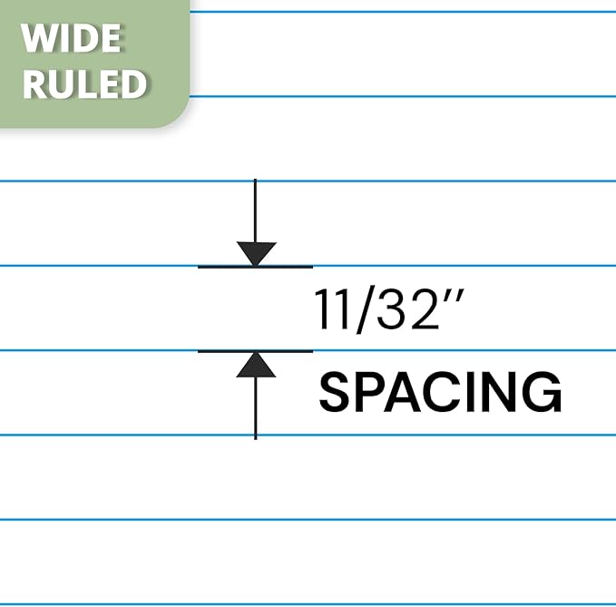 ONAVIA Pink 1 Subject Spiral Notebook Wide Ruled 5 Pack, 140 Pages | 70 Sheets, 7.5 x 10.5 in, 3-Hole Punched, School Notebook, Wide Ruled Paper, Study, Students