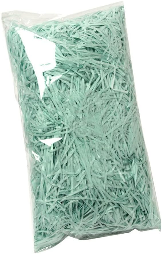 Raffia Paper Shreds, 100g Shredded Paper for Gift Box, Crinkle Cut Paper Shred Filler for Gift Wrapping & Basket Filling(Tiffany Blue)