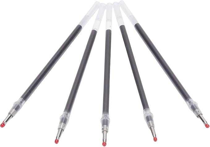 Zopsc Erasable 5PCS Pen Refills for Smart Notebook, Wet Heat Erase Replacement Pen Refills for Paper Screen Sync Notebook, Portable and Practical for Students, Business Professionals Plastic Black