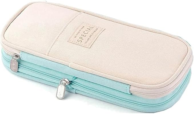 Arnuixty Large Storage Pencil Case Pen Bag with Zipper Big Capacity Pouch Organizer for Office Travel Holder Box