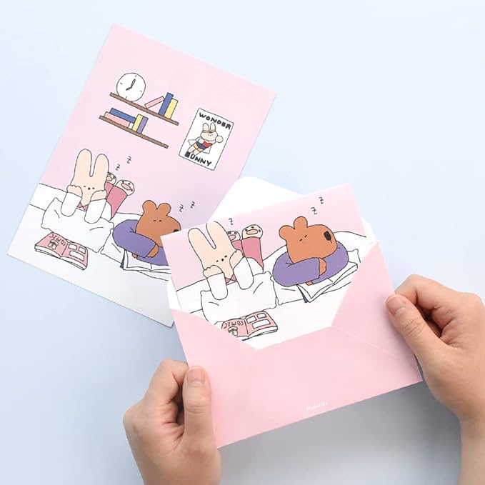 Monolike Happy and Lucky Ver.2 Letter Paper and Envelopes Set - 8Type, 32 Letter Paper + 16 Envelopes