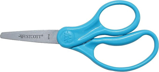 Westcott Right & Left-Handed Scissors For Kids - Back to School Essentials, Classroom Must Haves, Art Supplies - 5-Inch Pointed Safety Scissors - Assorted Colors - 1 Pack (13131)