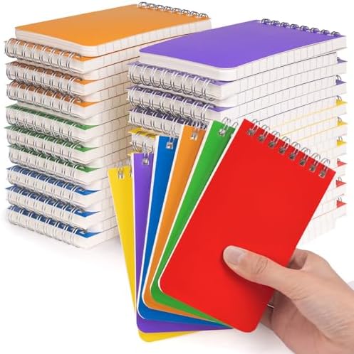 Pocket Notebook 3x5 Inch, 42Packs Mini Top Bound Spiral Notepads Bulk | Memo Pads 6 Colored 60Sheets/120Pages (80GSM), Small Notepads for Listing, Planning, Note Taking