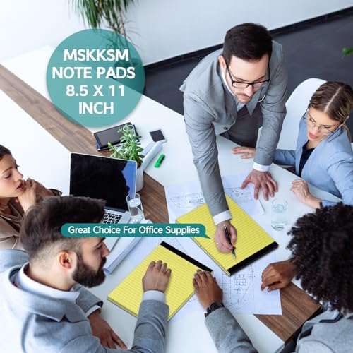 Legal Pads 8.5 x 11, 3 Pack Yellow Wide Ruled Legal Note Pads 8.5 x 11 Pads