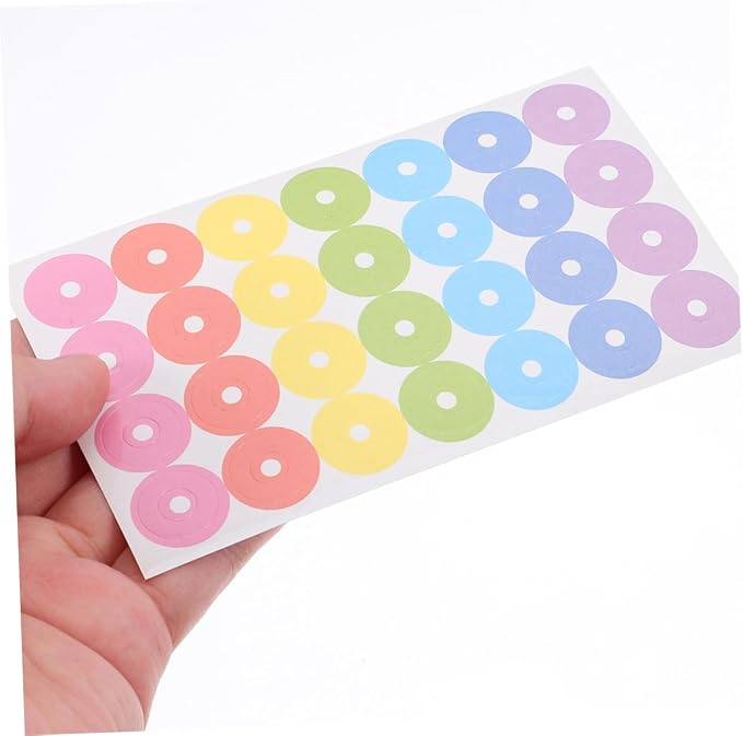 SHINEOFI 40sheet Reinforcement Stickers Self-Adhesive Labels for Loose Leaf Paper Repair Tear-Resistant Hole Protectors for School Office Home Use and Easy to Apply