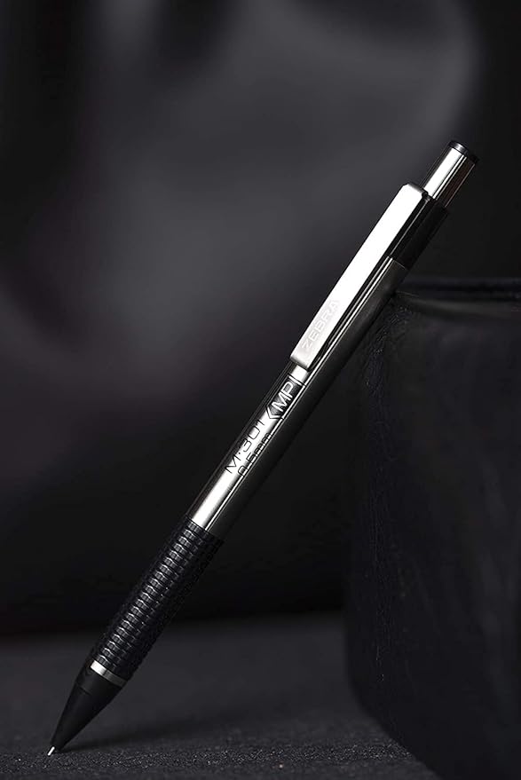 Zebra M-301 Mechanical Pencils 0.5mm, Standard Stainless Steel HB Lead Pencil, 6 Pack with 15 Bonus Eraser Refills