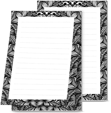 2 Pack Lined Sticky Notes 4x6 in, Cute Self-Stick Notepads with Lines, Large Memo Pads Strong Adhesive for Office, Home Cute Tropical Leaf