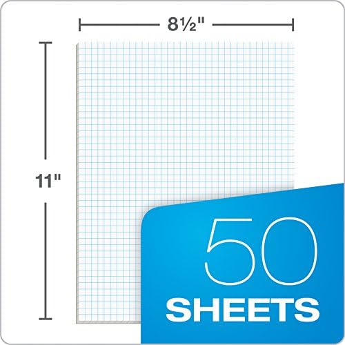 Ampad Quadrille Graph Paper Pad, 4x4 Quad Ruled, 8.5 x 11, 3 Pads
