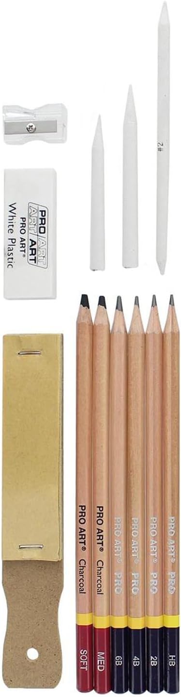 PRO ART Pencils All In One Drawing Kit, Drawing Pencils, Sketch Pencils, Kit, Charcoal Pencils Set, Art Sketching, Pencil Set, Sketching for