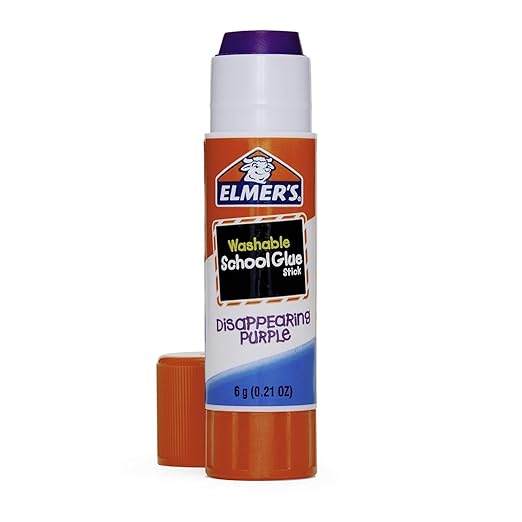 Elmers Washable Disappearing School Glue Sticks, 0.21 Purple Glue Stick (6 Pack)