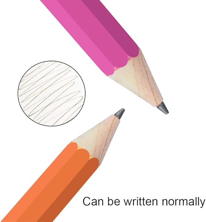 Wooden Jumbo Pencils for Prop/Gifts/Decor - 14 Inch Funny Big Novelty Pencil with Cap(Orange Red) for Schools and Homes