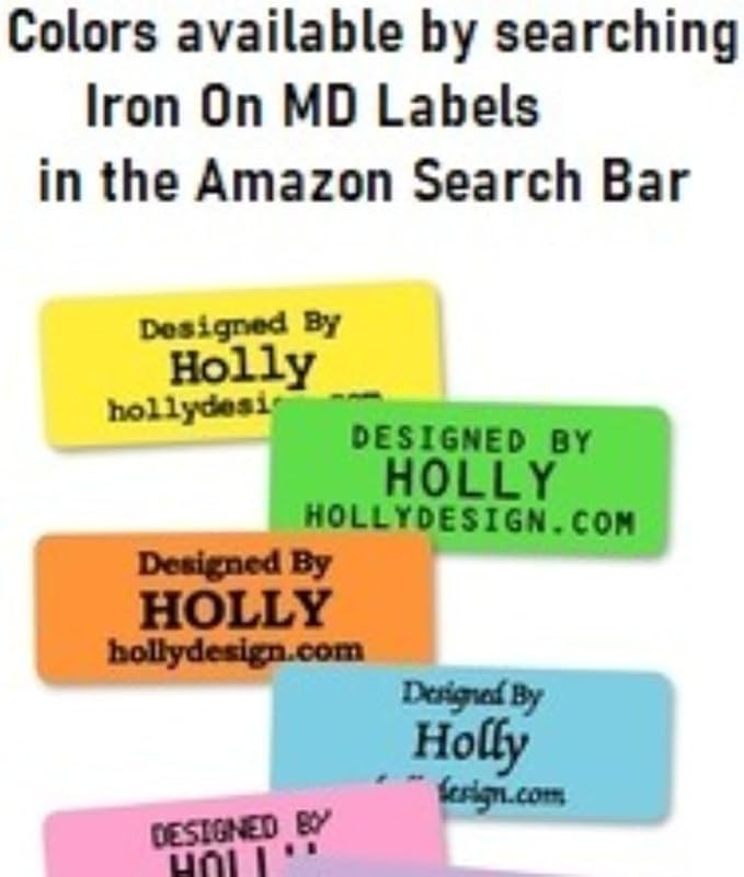 Iron On Name Tags for Clothing, 100pc, Large 3/4" x 2" Your Choice of Ink Color