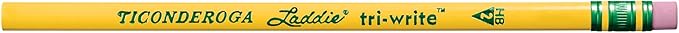 Ticonderoga PENCIL LADDIE TRI-WRITE W/ERASER PACK OF 36
