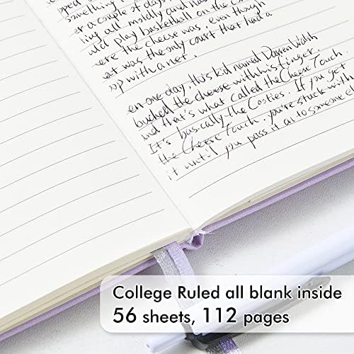 feela 3 Pack Pocket Small Notebook Journals, Mini Cute Hardcover College Ruled Notepad Women Office Supplies, with 3 Black Pens, 3.5”x 5.5”, A6, Pastel Colors, Light Blue, Light Purple, Light Green