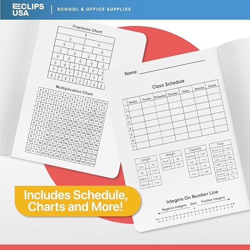 E-CLIPS USA Composition Notebooks Unruled Composition Notebook Hard Cover Marble Composition Notebook 100 sheets 9.75″ x 7.25″ (4 Pack)