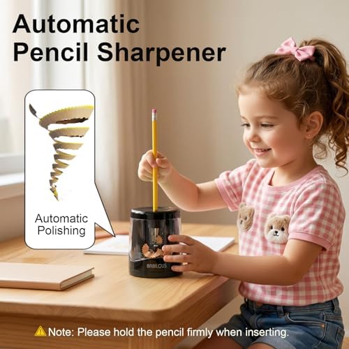 Babilous Automatic Electric Pencil Sharpener for Kids, USB Battery Powered