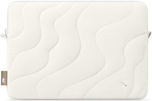 tomtoc 360 Protective Puffy Laptop Sleeve for 16-inch MacBook Pro M5 Pro/Max (2026) A3428 A3429, M4/M3/M2/M1 Pro/Max A3403 A3186 A2991, Quilted Design Soft Cute Puffer Bag Case for Dell XPS 16 Laptop