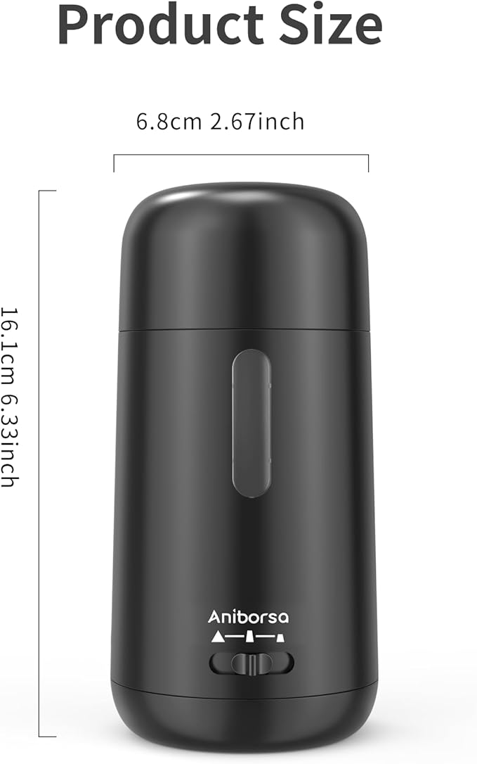 Automatic Electric Pencil Sharpener - Auto Feed, Auto Stop & Auto Eject, Rechargeable for Classroom, Home, School, Office, Black