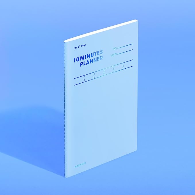 motemote 10-Minute Planner 31 DAYS – Undated Daily Planner with Time Blocking, Goal Setting & Reflection – Boost Productivity & Build Better Habits in Just 10 Minutes a Day, Lightweight & Portable, Study Plan, Color Chip Edition (Serenity)