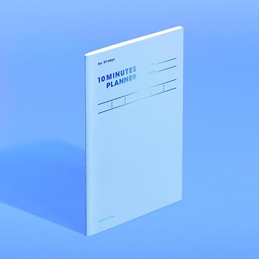 motemote 10-Minute Planner 31 DAYS – Undated Daily Planner with Time Blocking, Goal Setting & Reflection – Boost Productivity & Build Better Habits in Just 10 Minutes a Day, Lightweight & Portable, Study Plan, Color Chip Edition (Serenity)