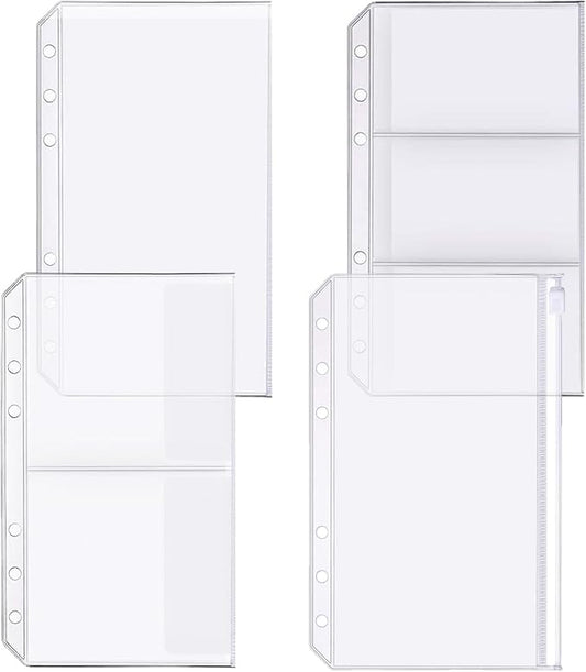 Zelten Refills/Loose Leaves for A6 Cover Ring Binder/Personal Organizer/Planner(A6 6 Holes, Binder Pocket All in Set)
