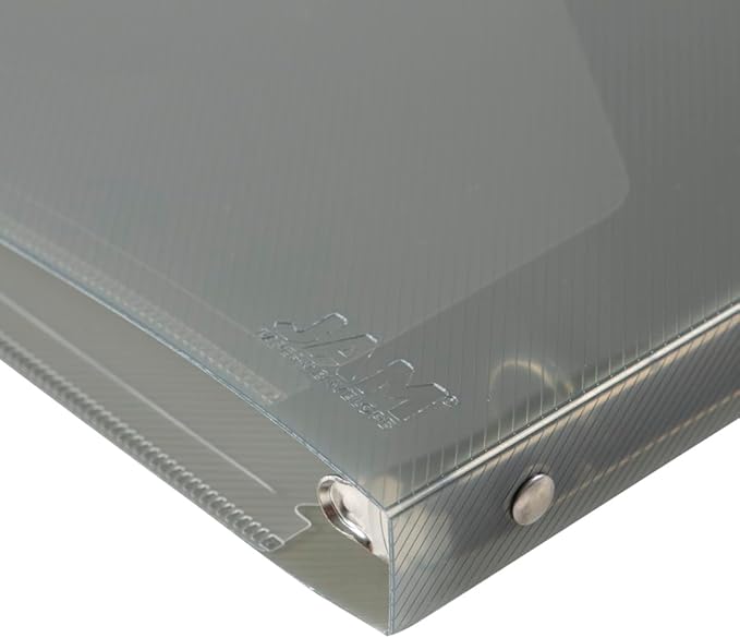 JAM PAPER Plastic 0.5 inch Binder - Smoke Grey 3 Ring Binder - Sold Individually