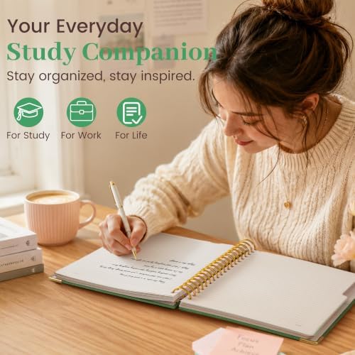 Yoment Hardcover Spiral Notebooks for Work 240 Pages Notebook with Dividers