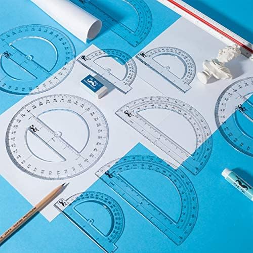 Mr. Pen- Protractor Set, 9 Pack, Clear Plastic 4", 6" & 360 Degree Protractors for Measuring Angles, Math, Geometry, Drafting, Classroom Supplies & Technical Drawing