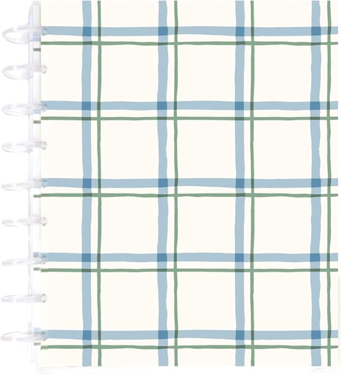kellofaplan Plaid Student Planner (Undated), Disc-Bound, Weekly Planning Pages, Assignment Tracker, Colorful Monthly Tabs for Middle School, High School, College Students