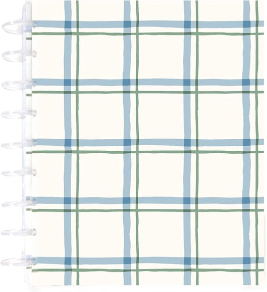 kellofaplan Plaid Student Planner (Undated), Disc-Bound, Weekly Planning Pages, Assignment Tracker, Colorful Monthly Tabs for Middle School, High School, College Students