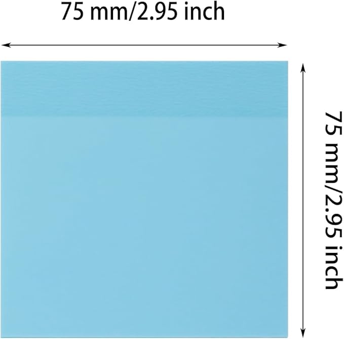 ONLYKXY 4 Pack Transparent Sticky Notes 3x3in Waterproof Self-Stick Book Tabs 200 Sheets PET Markers Sticky Notes Pad (Light Blue)