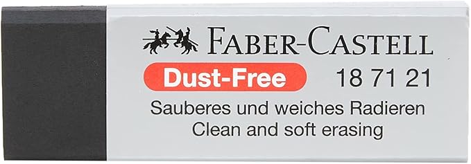 Faber-Castell Dust-Free 187121 Plastic Eraser, Black