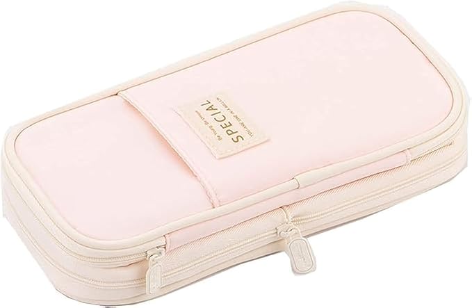 Arnuixty Large Storage Pencil Case Pen Bag with Zipper Big Capacity Pouch Organizer for Office Travel Holder Box