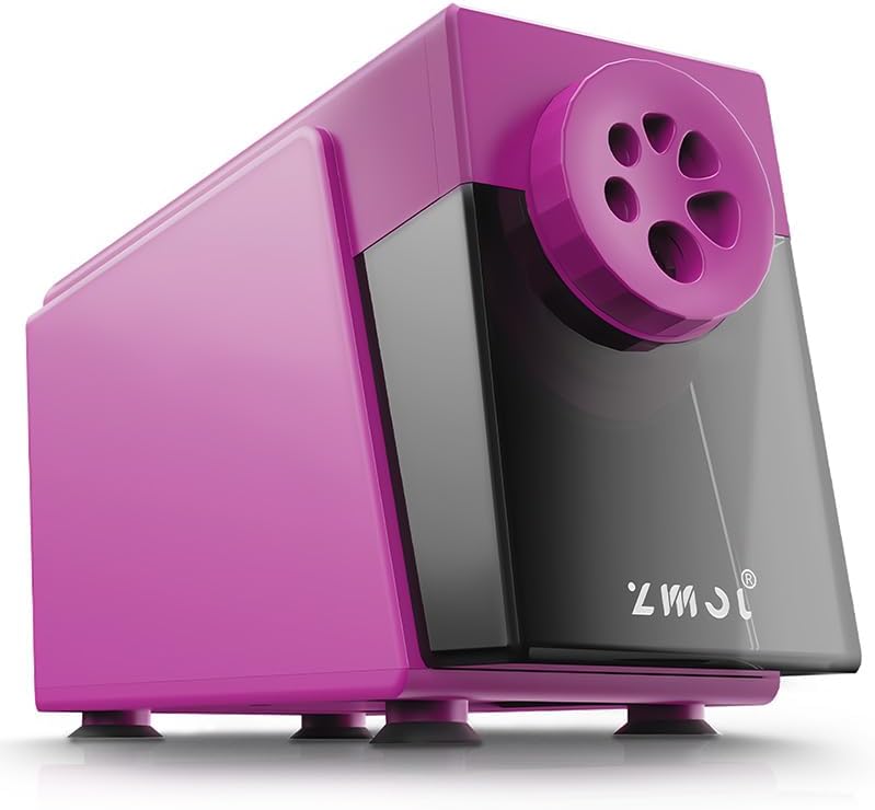 ZMOL Electric Pencil Sharpener,Heavy Duty for Classroom, 6-12mm,Pink