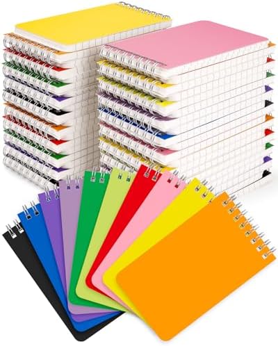 Dynta Mini Spiral Notebooks Bulk 3x5 Inch Memo Pads, Small Notepad Top Bound