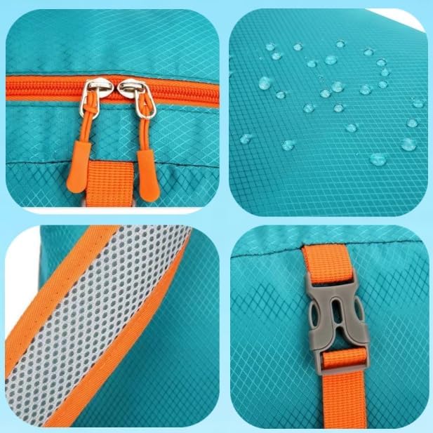Travel lightweight foldable backpack hiking backpack splash proof compact travel backpack day pack (sky blue)