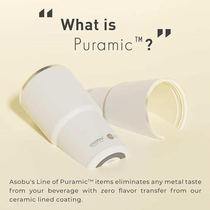 asobu 22oz Extra Large Ceramic-Lined Travel Mug with No Metal Taste-Keeps Flavors True - Double-Wall Vacuum Insulated Coffee Mug with Spill-Proof Pop-Open Lid for Hot Drinks