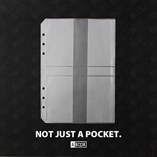 Zelten Refills/Loose Leaves for A5 Cover Ring Binder/Personal Organizer/Planner(A5 6 Holes, Name Card Holder 4 PCS)