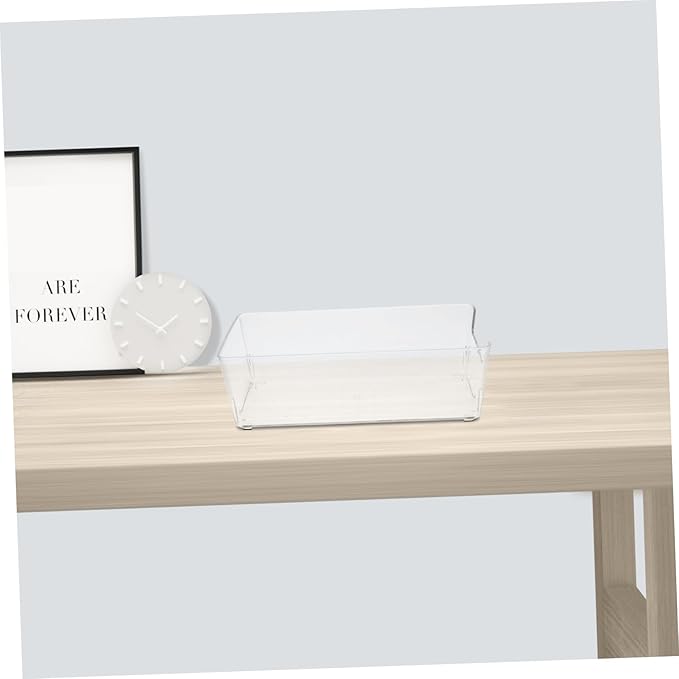 Transparent Memo Notepad Holder Plastic Desk Organizer for Note Papers Memo Storage for Home and Office Use