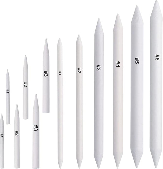 FEBSNOW 12 Pcs Blending Stump and Tortillions, Paper Art Blenders, Art Pencils, Drawing Pencils for Artists Student Sketch Drawing Tools, Drawing Supplies