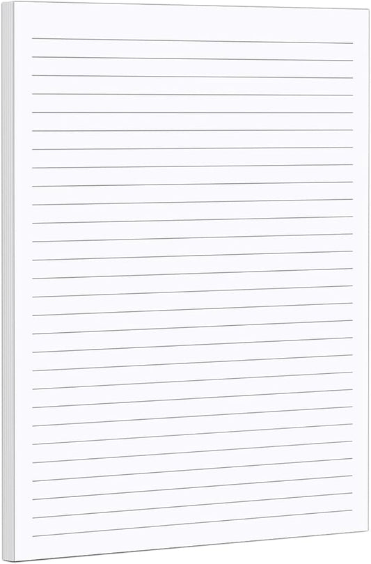 321Done Lined Notepad & Memo Pad, College-ruled Writing Pads - 50 Tear-Off Sheets, 5.5x8.5 Notepads, Note Pads, Note Paper, Scratch Pad, Plain White 70 lb Paper, Chipboard Backing, Made in USA