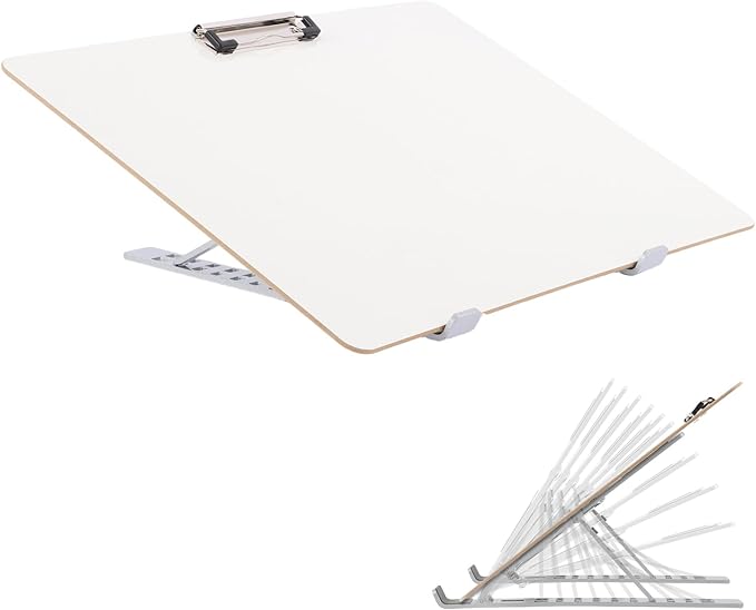 Slant Board for Writing 16 x 12 Inch Adjustable Dry Erase Writing Board Sloped Surface to Improve Handwriting Legibility 20°Slanted Clipboard for Writing Reading Drawing