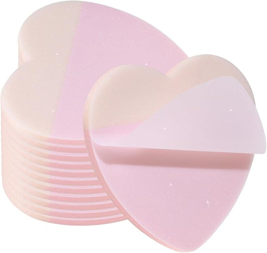 ONLYKXY Glitter Heart Shape Transparent Sticky Notes for Annotating,2.8in Pastel Color Waterproof Index Sticker Self-Stick Book Tabs Soft PET Marker Memo Pad for Home School Office (12, Pink)