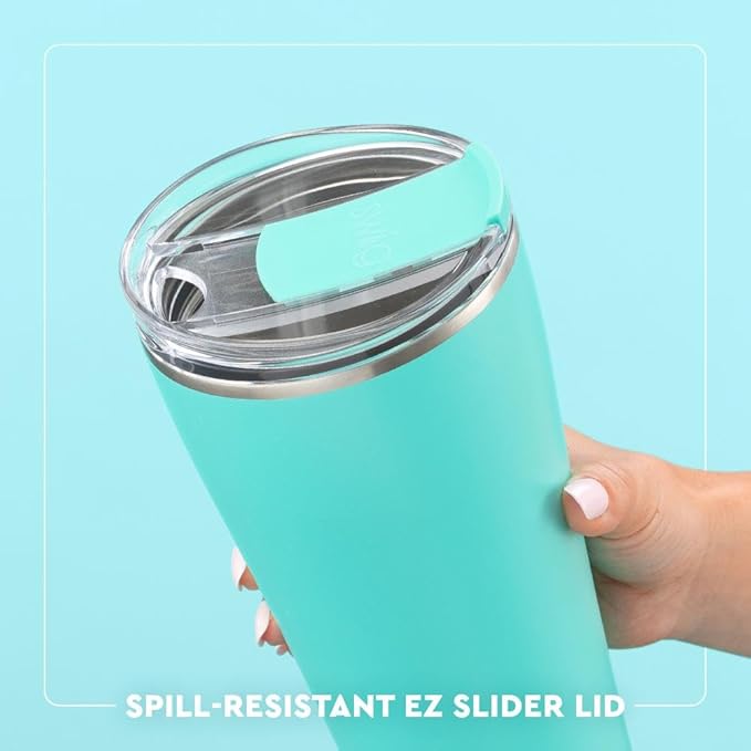 Swig Life 32oz Insulated Tumbler, Travel Coffee Tumbler with Lid, Cup Holder Friendly Stainless Steel, Travel Coffee Mug, Softball Gifts, Softball Water Bottle (Pitch Hit Run)