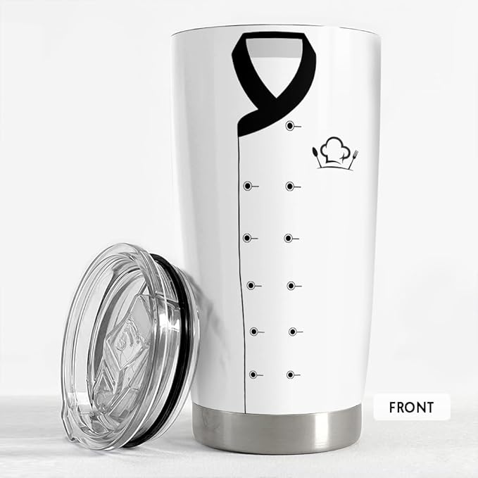 Chef Tumbler 20oz Stainless Steel Insulated Tumblers Coffee Travel Mug Cup Chefs Gifts for Birthday, Christmas, Cook Lovers