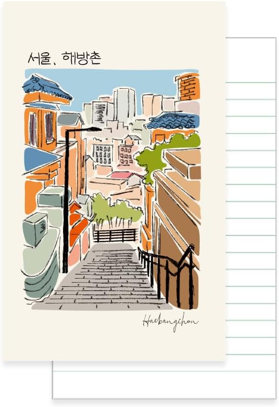 Monolike Seoul Paperback Line Notebook - 02. Haebangchon_Design note, Mini note, Simple note, Notebook, 192 Pages, 4.13x6.69