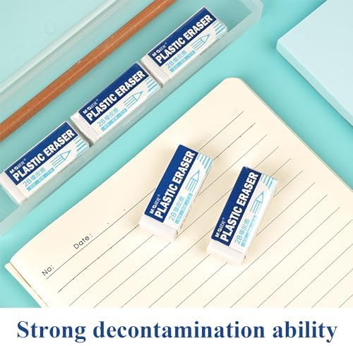 M&G 12 Pack Pencil Erasers, Small White Rubber Eraser for Kids School Students Office, Art Erasers for Drawing Sketching Bulk