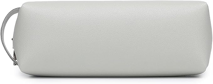 Pencil Case Soft School Pencil Pouch Bag for Easy Carry Stylish and Durable (Gray,Faux leather)