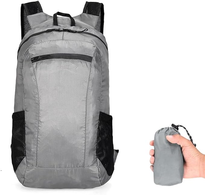 18L Mini Foldable Daypack, Waterproof and Lightweight Backpack | Small Outdoor Camping Day Pack, Travel Packable Bag for Men and Women, Easy to Carry